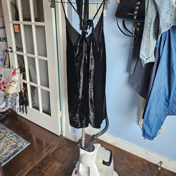 Black Velvet Slip Dress - Picture 3 of 8